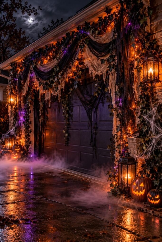 Fabric Garland and Vine Draping