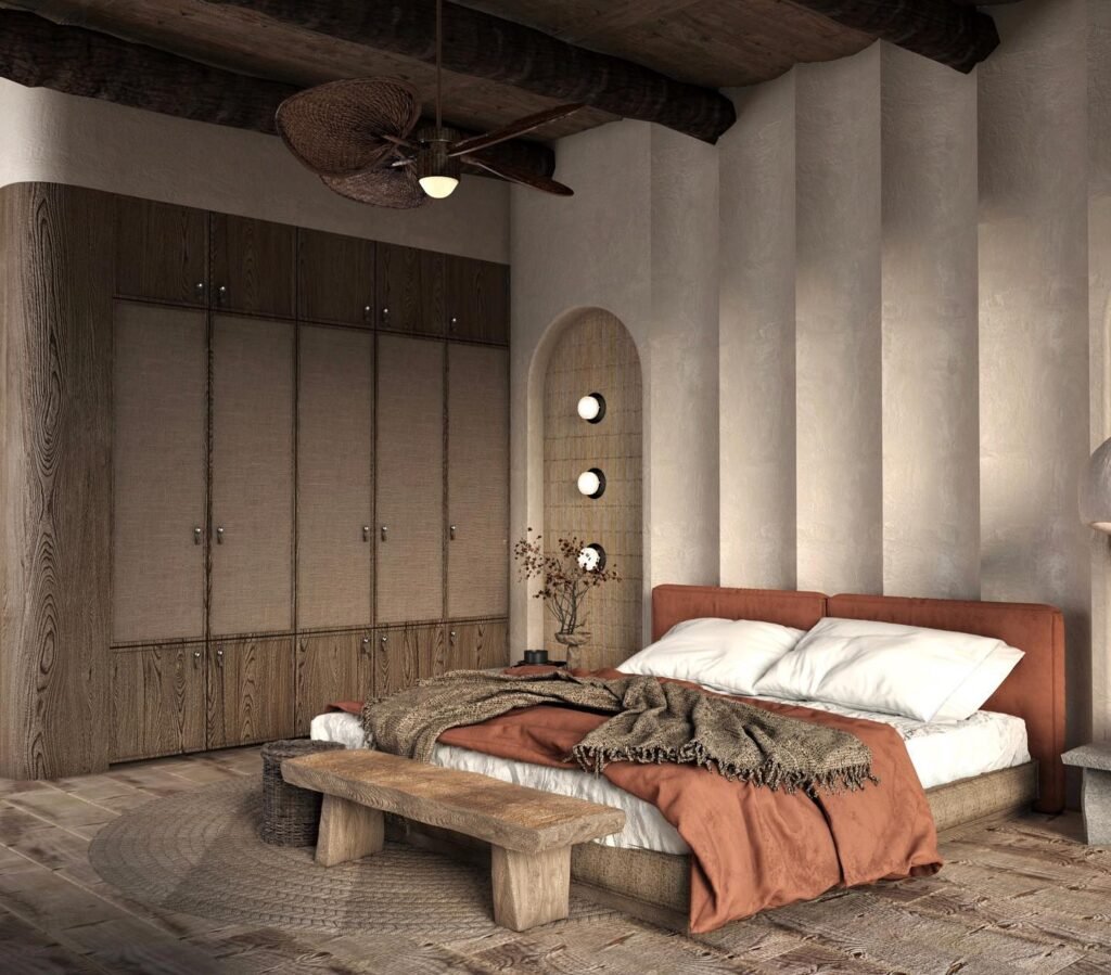 Ground the Bed in Terracotta