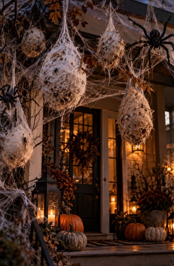 Hanging Spider Egg Sacs for Extra Creep Factor