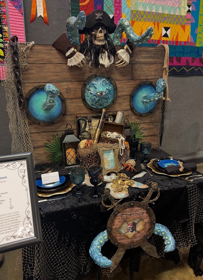 Kraken Porthole Tablescape for a Pirate Dinner