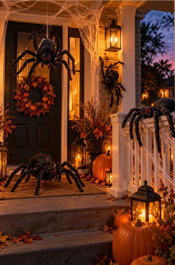 Motorized Halloween Spiders With Lifelike Motion