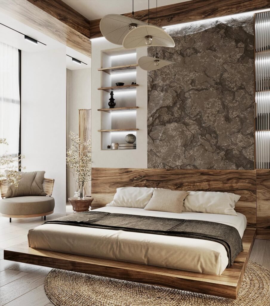 Opt for a Floating Wood Bed