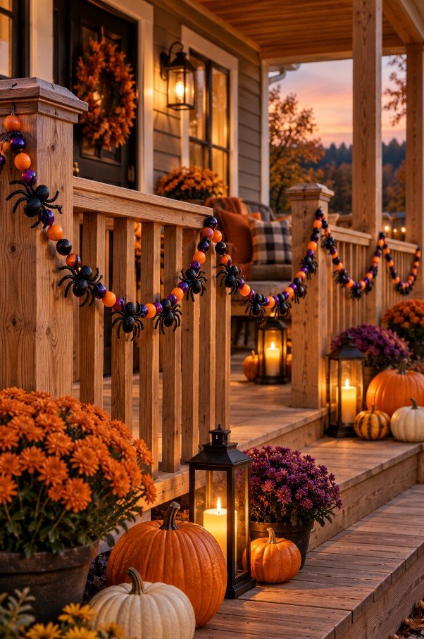 Spider Bead Garlands for Porches and Railings