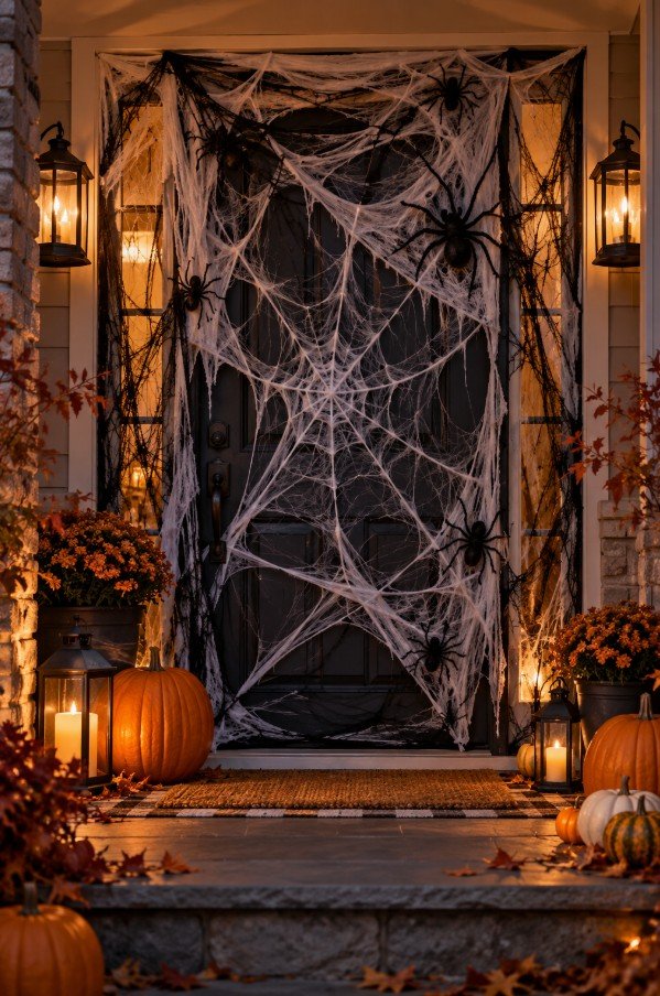 Spider Web Door Covers and Overlays