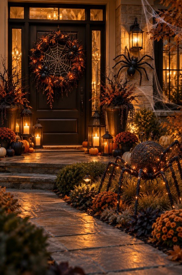 Spider Wreaths and Decorative Focal Points