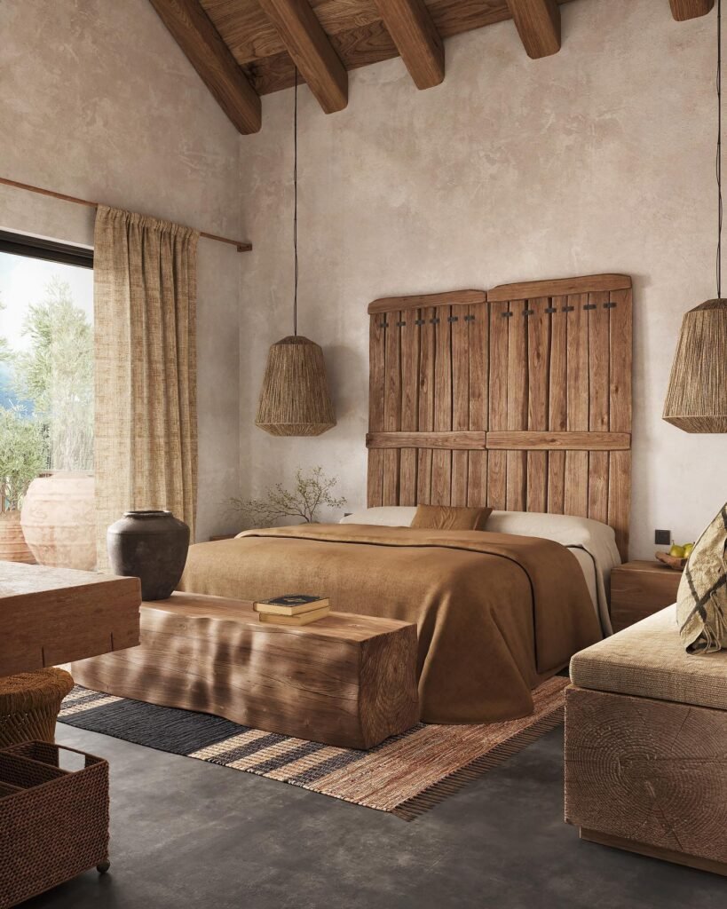 Try a Stacked Rattan Pendant