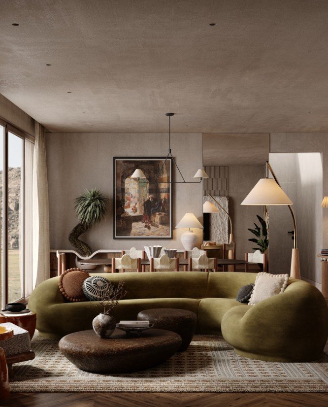 Try an Olive Green Sofa