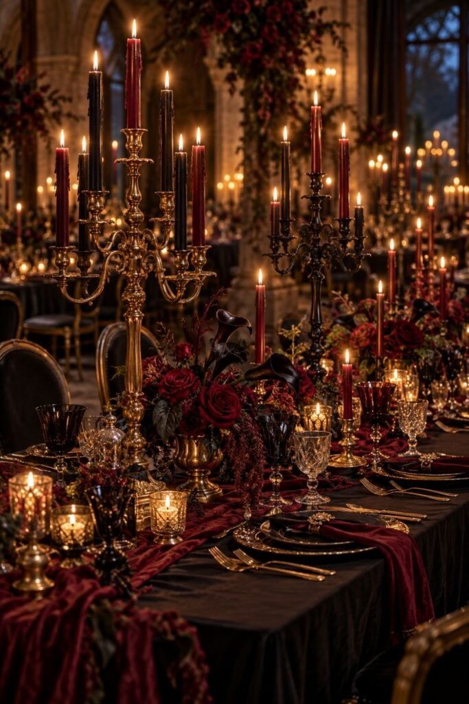 Vintage Candelabras as Statement Centerpieces