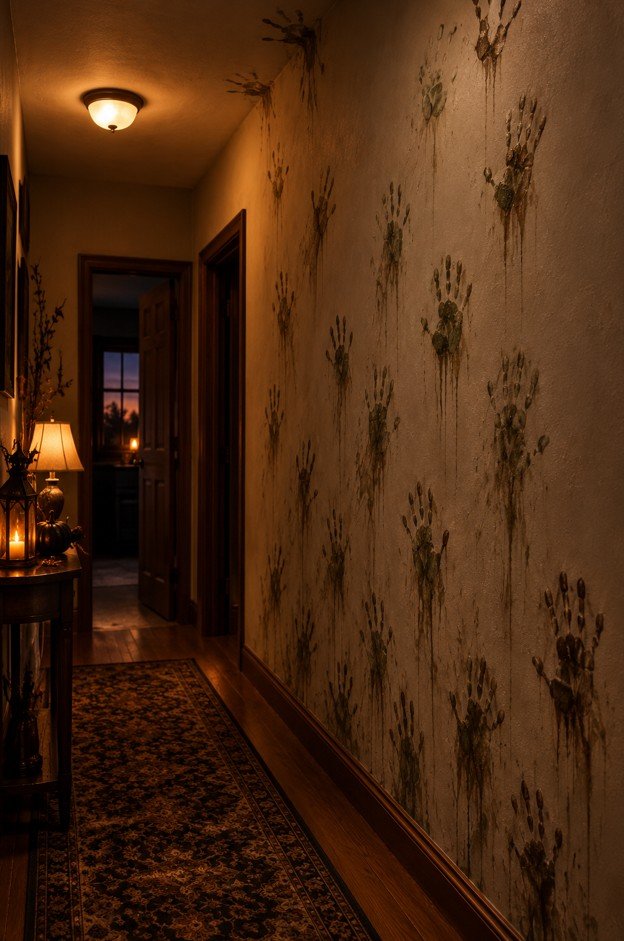Zombie Handprints Climbing Up Your Walls