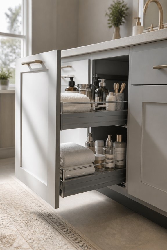 accessible deep cabinet organizers