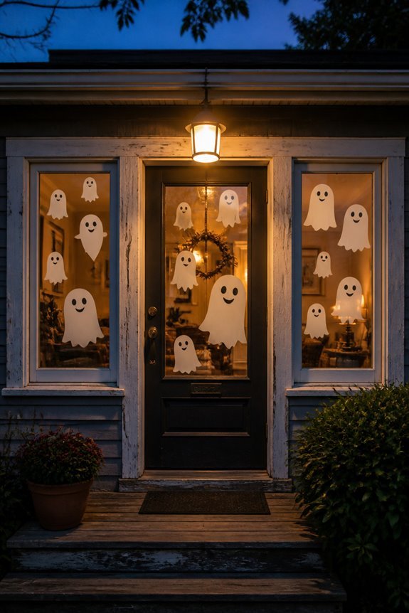 adhesive halloween window decorations