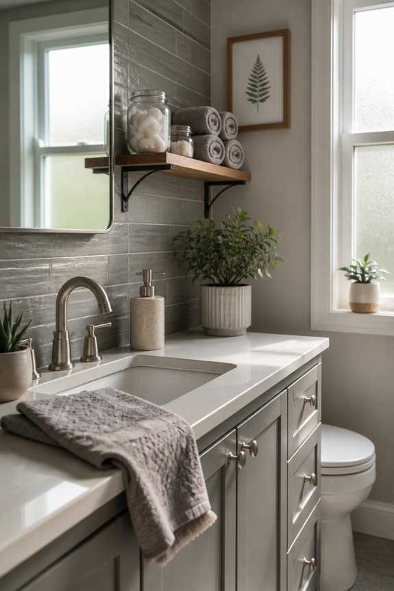 affordable grey bathroom upgrades