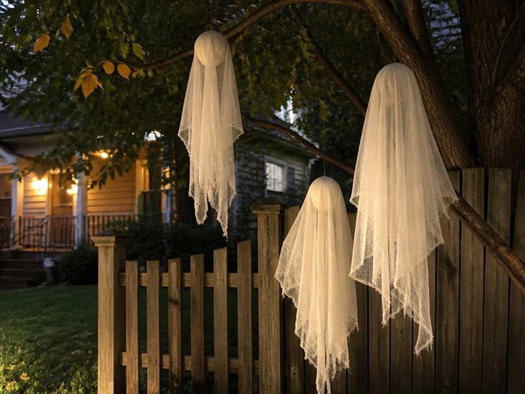 affordable layered cheesecloth ghosts