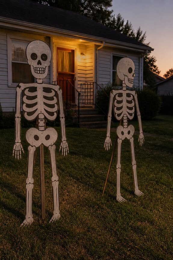 affordable painted cardboard skeletons