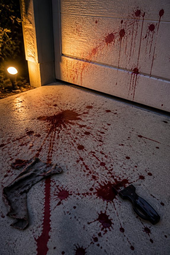 artificial blood prop placement