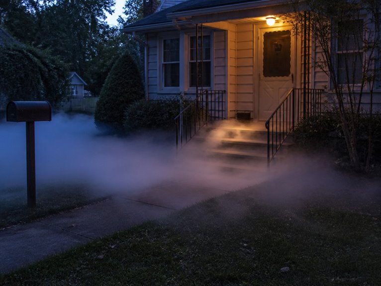 atmospheric ground level mist