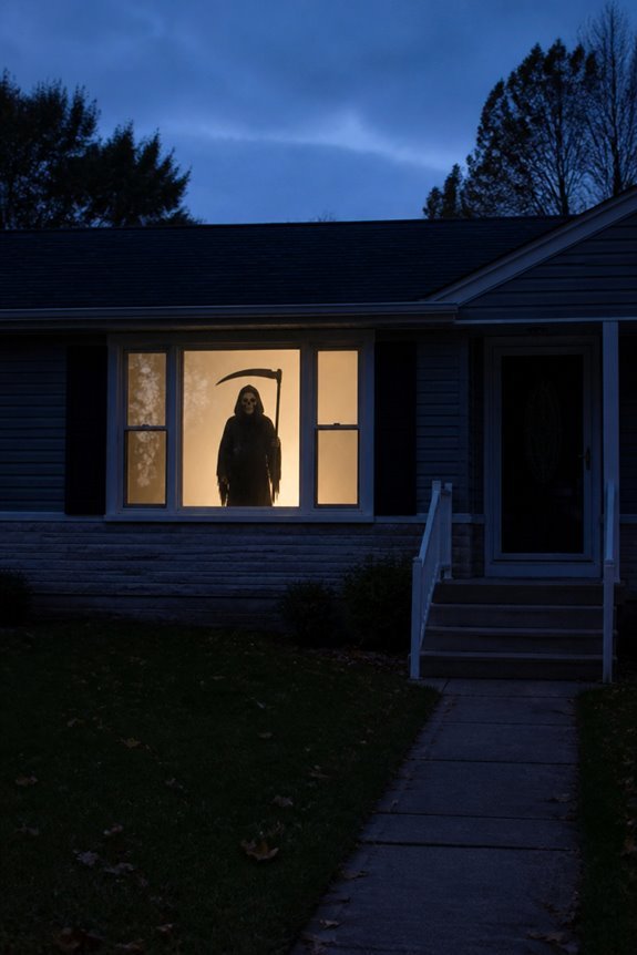 backlit grim reaper silhouette