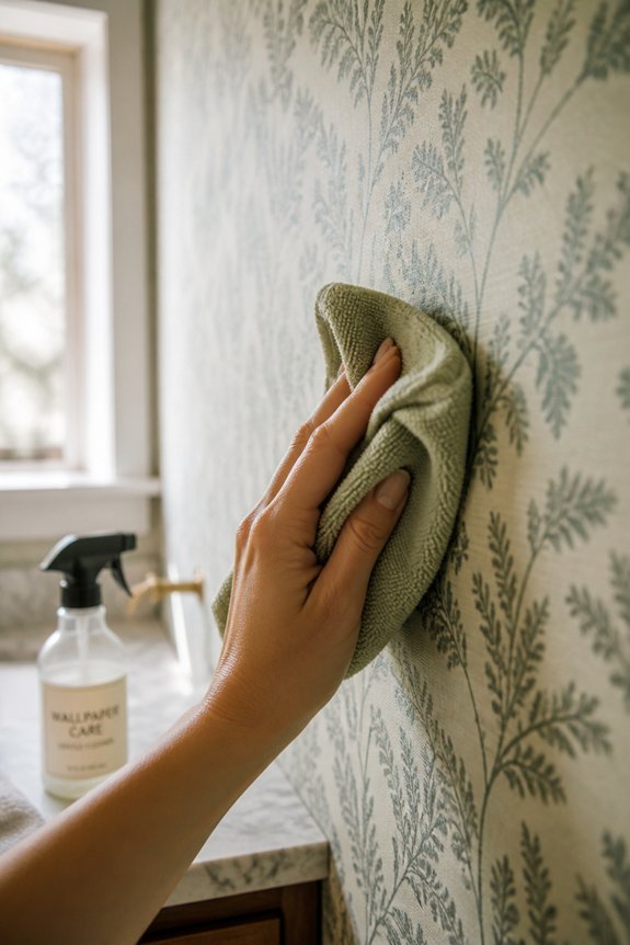 bathroom wallpaper care tips