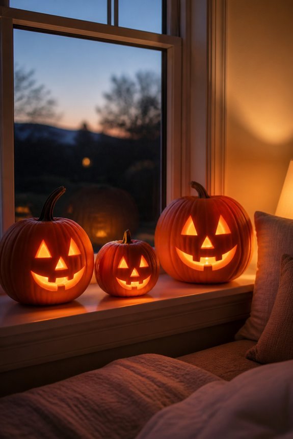 battery operated orange lanterns