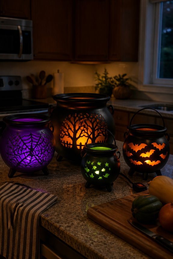 battery powered led cauldrons