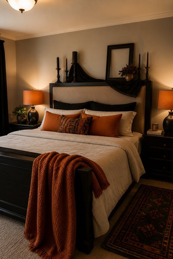 black orange accent framing