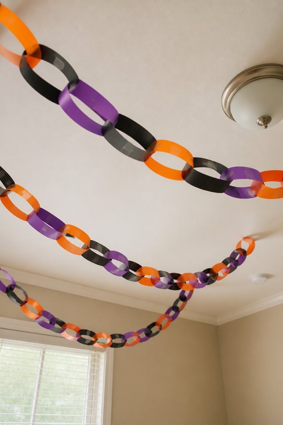 black orange purple chains