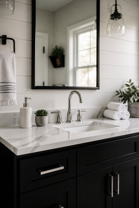 bold black and white contrasts