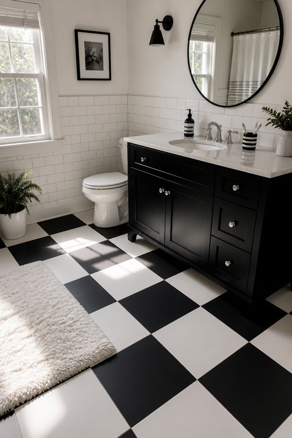 bold checkerboard tile design