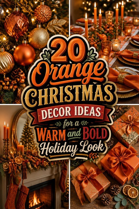 bold orange holiday decor