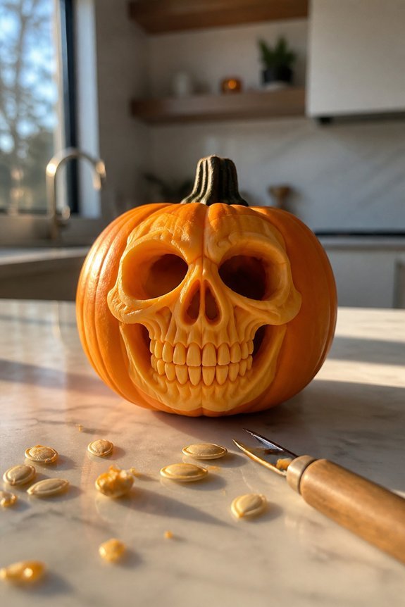 bold skeleton skull pattern