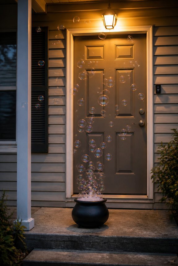 bubbles overflowing cauldron