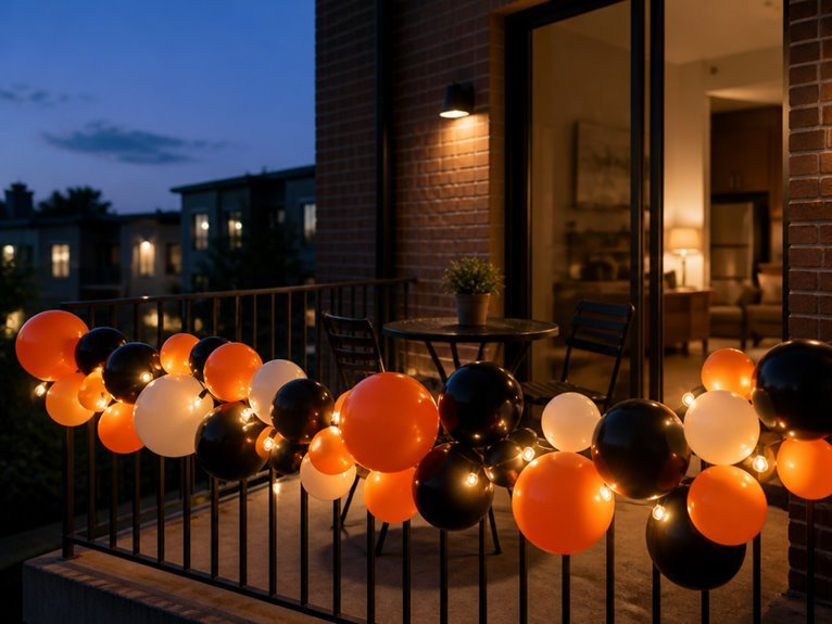 budget friendly halloween balloon garlands