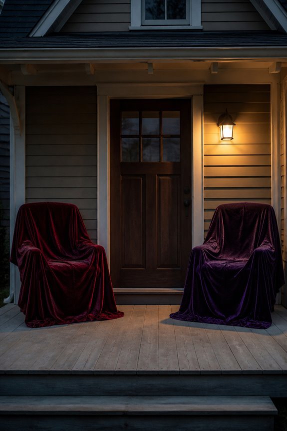 burgundy plum velvet covers