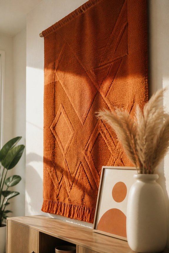 burnt orange wall d cor