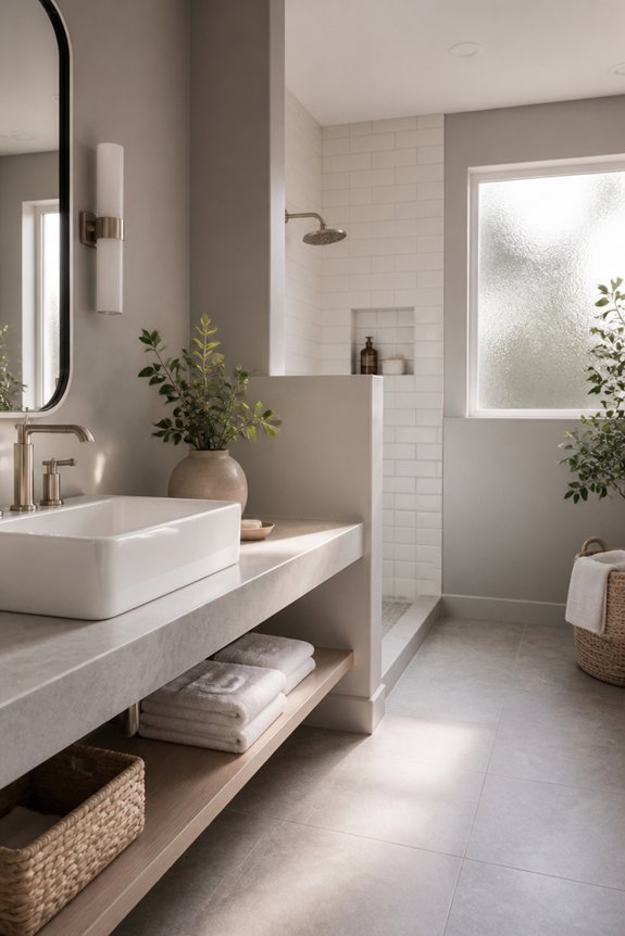 calm neutral bathroom atmosphere