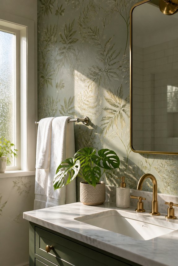 calming botanical wallpaper designs