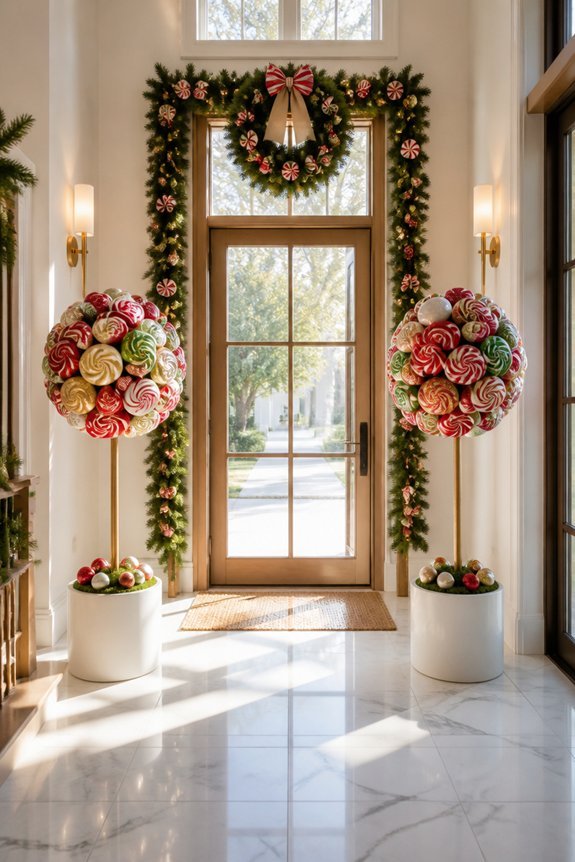 candy based entryway decorations