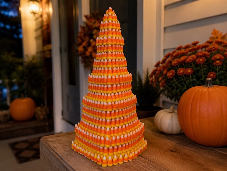 candy corn tower construction