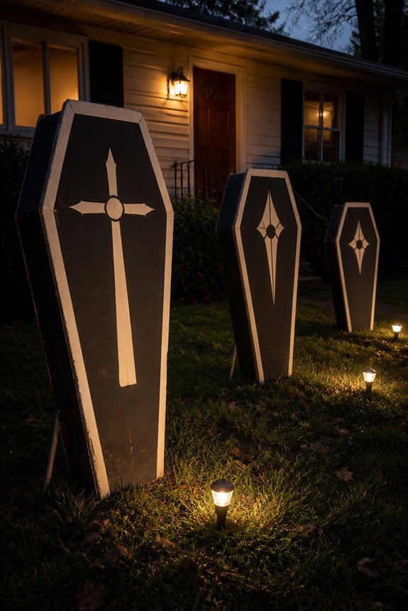 cardboard coffin halloween displays
