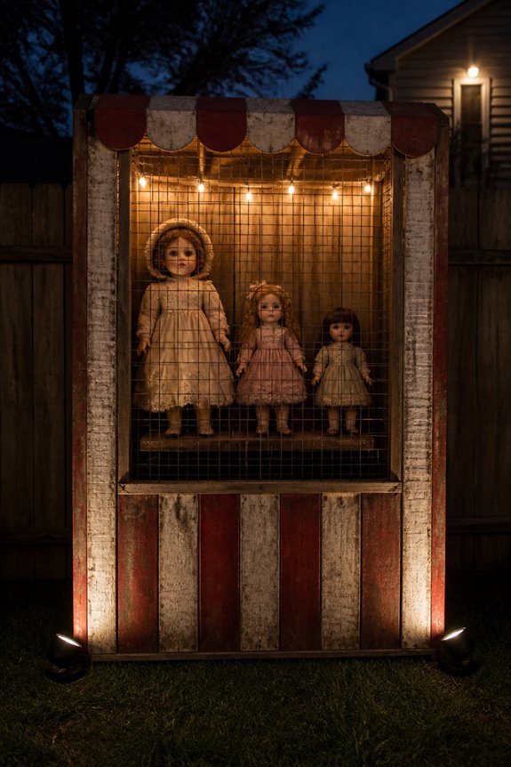 carnival caged doll display