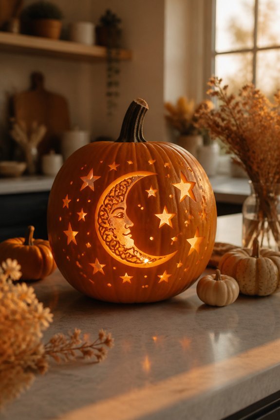 celestial pumpkin carving designs
