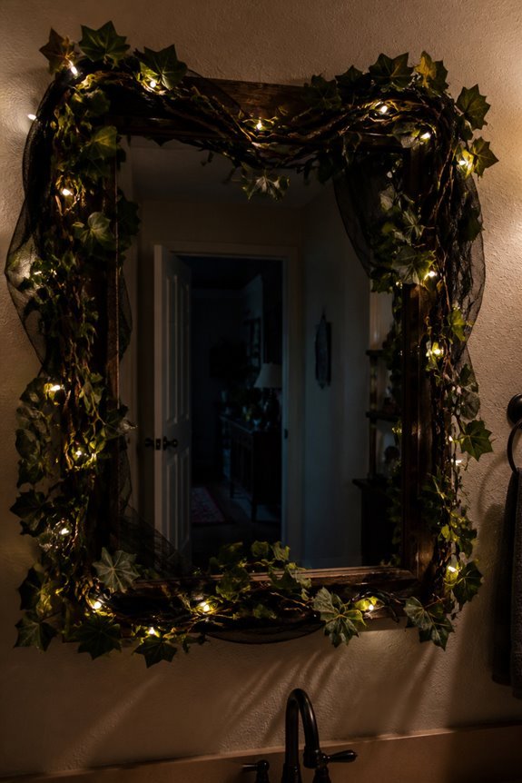 cemetery painted on mirror