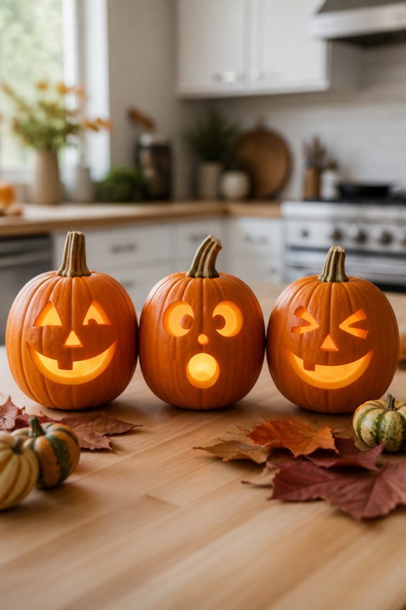 cheerful pumpkin face collection