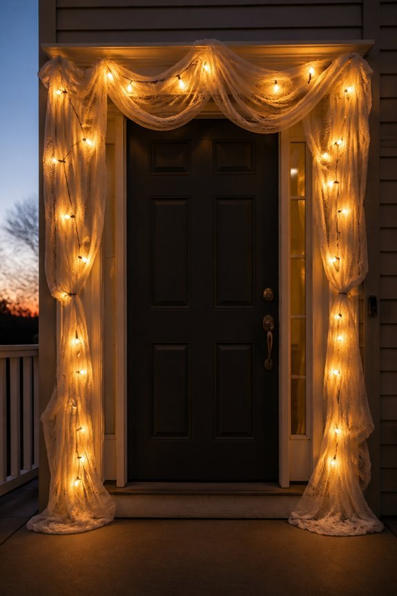 cheesecloth and battery lights