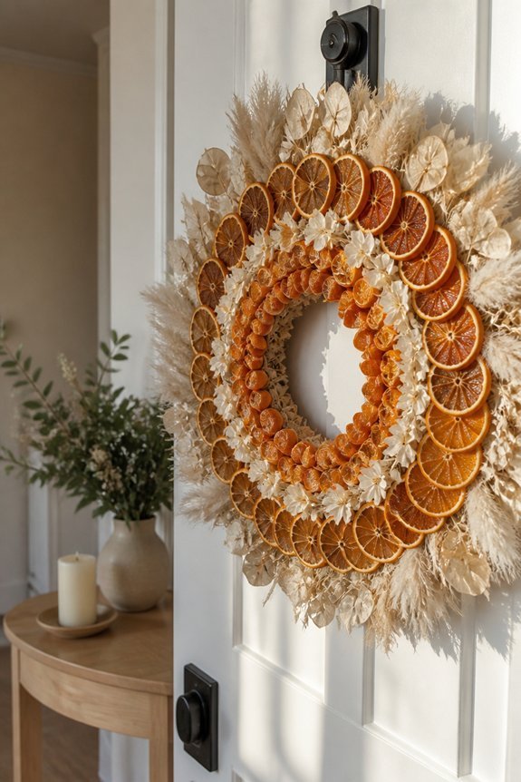 citrus wreaths with cream
