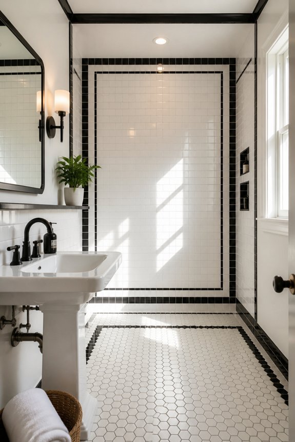 classic contrast in tiles