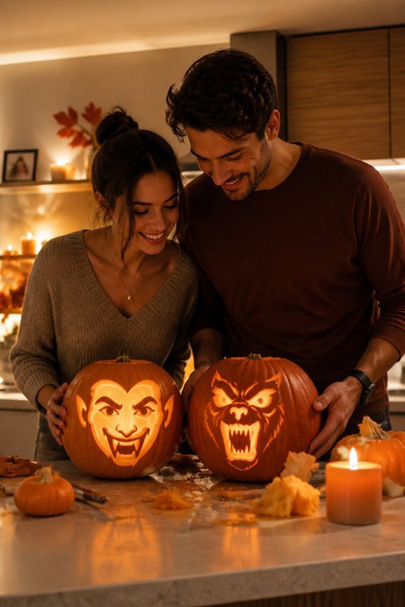 classic horror pumpkin carving