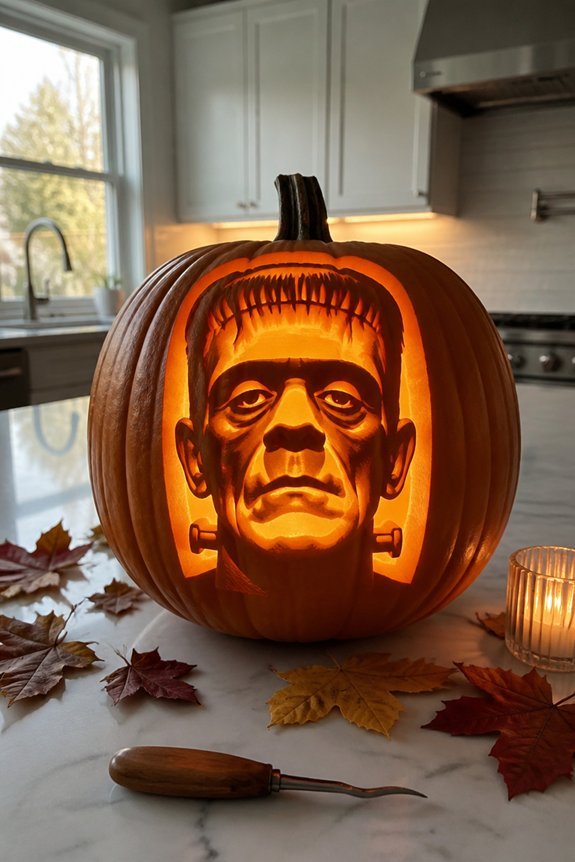 classic monster carving details