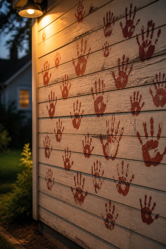 classroom halloween handprint murals