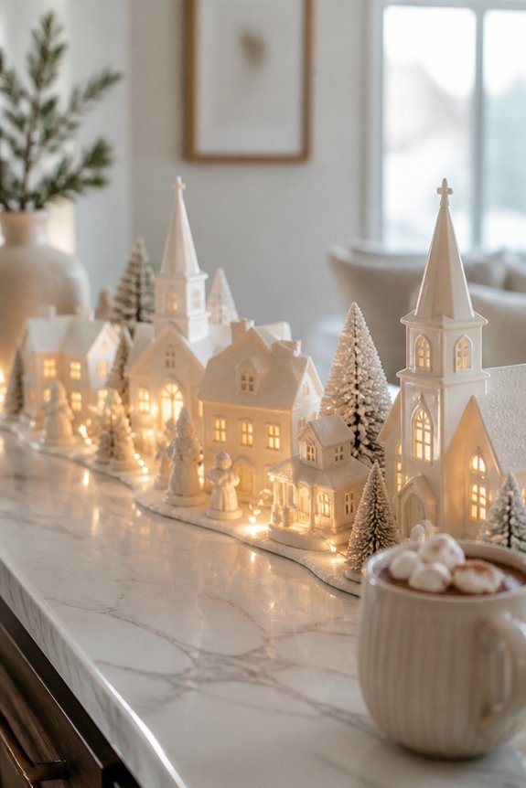 cohesive white ceramic displays